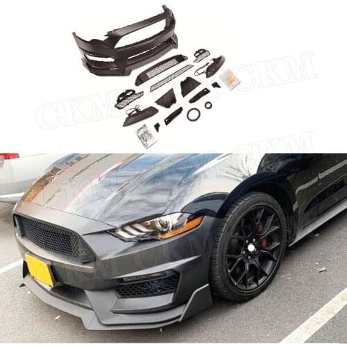 PP Primer Material Front Bumper Body Kits Decoration For Ford Mustang GT350 Style 2018 2019 2020
