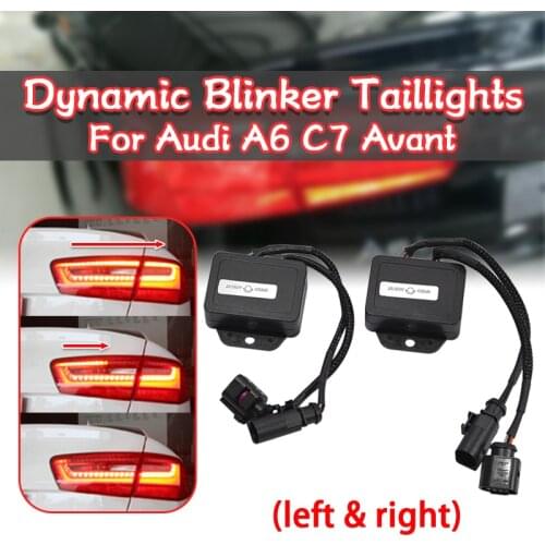 2PCS Semi Dynamic Turn Signal Indicator Module Controller For LED Taillights For Audi A6 C7 Avant 4G 2012-2014 Tail Light