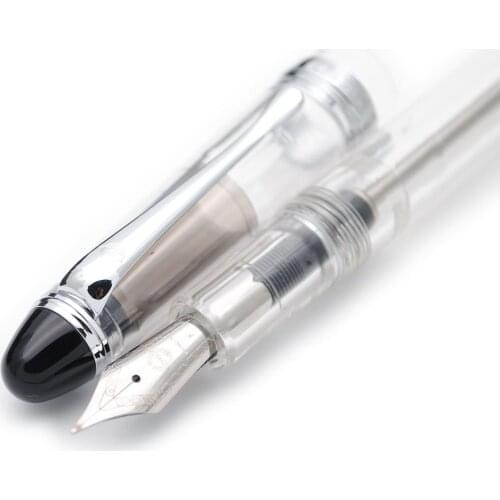 Wing Sung 699 Translucent Vaccum Filling Fountain Pen EF / F / M Nib Ink Pen Original Box