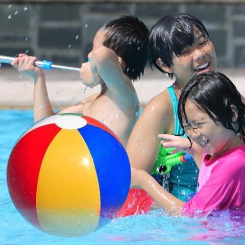 PVC Outdoor Fun Sports Toy Inflatable Beach Ball Multicolored Children Kids Bath Toy Ball Beach Shower Swimming Toys