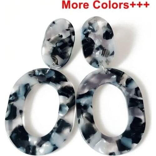 Geometric New Arrival Resin Stud Earring Acetate Acrylic Korea