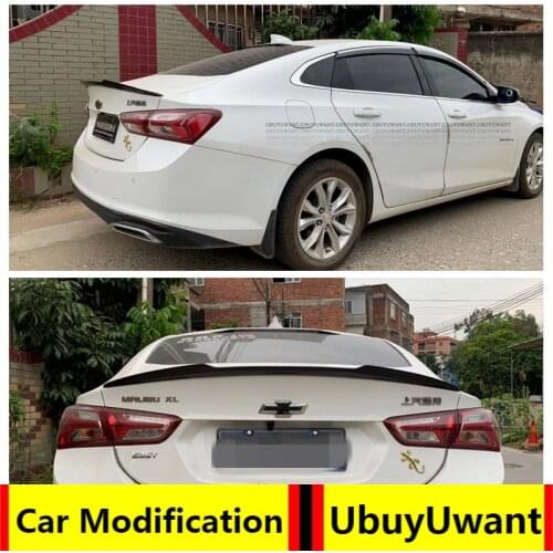 UBUYUWANT For Chevrolet Malibu XL Spoiler 2016-2019 Year Glossy Carbon Fiber Rear Wing M4 Style Accessories Car Refitt Spoiler