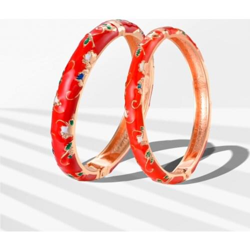 UJOY Chinese Cloisonne Craft Parent-child Bracelet Exquisite Accessories Mother-daughter Jewelry