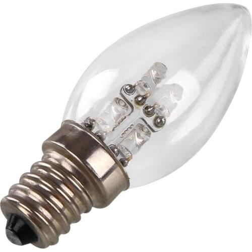 Vintage E12 LED Candle 0.5W Light Bulb DC 220V 80LM Glass Warm White Dimmable Lighting Lamp Home Indoor Decor