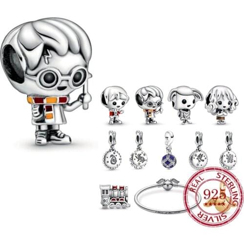 925 Sterling Silver H-P Charm Pendant Fit Fit Original Pandora Charms Women Bracelet Gift Designer Charms for Jewelry Making