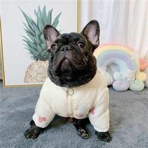 Winter Dog Clothes Down Coat Jacket Pug French Bulldog Clothing Poodle Schnauzer Costume Frenchie Dog Outfit Apparel Dropship
