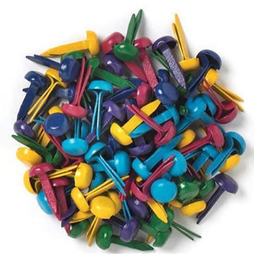 100Pcs Mixed Color Scrapbooking Card Making Craft DIY Round Mini Iron Brads