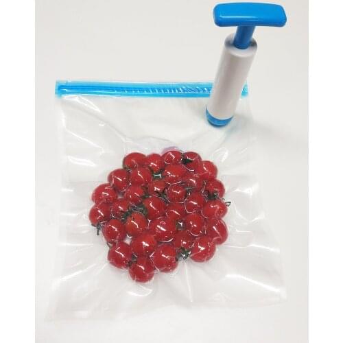 17Pcs Household FDA Grade Sous Vide Zip Lock Bags Embossed Food Storage Baggies With BPA Free