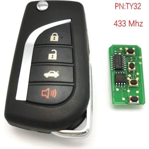 Datong World Car Remote Key For Toyota TY32 433 Mhz 4D 67 Chip Auto Smart Remote Control Replace Car Blank Key