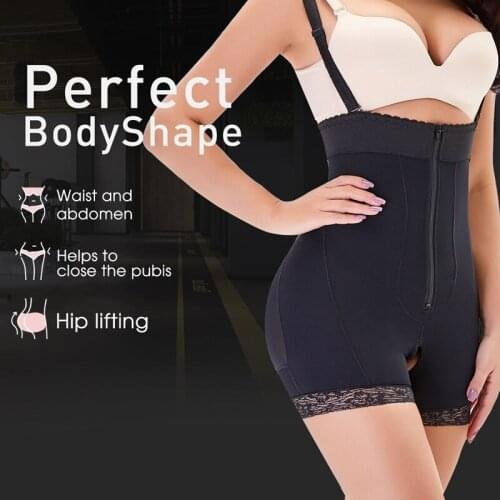 Women Waist Slimming Underwear Sexy Butt Lifter hip Shapewear Zip Invisible Body Shaper Backless Bodysuit Tummy Control Panties