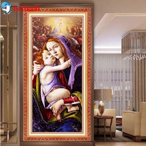 2020 round Diamond Painting Virgin,baby Full square Rhinestone of Picture Diamond mosaic moms love religious large size decor