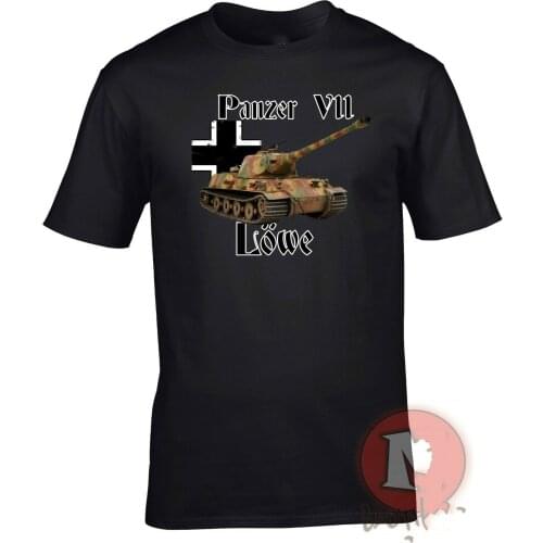 Panzerkampfwagen Panzer 7 Tanks Lowe WW2 German Military Armour T-Shirt Summer Cotton Short Sleeve O-Neck Mens T Shirt New S-3XL