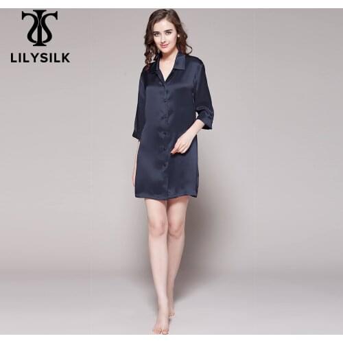 Женские шелковые ночные сорочки LILYSILK China At AliExpress