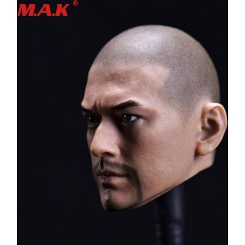 1:6 scale Takeshi Kaneshiro beared hair version figure bald head model head carving model fit 12" man body collectible doll