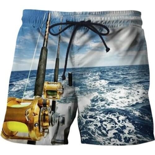 2021 Mens Summer Swimming Suit Gay Swim Trunks 3D Cartoon Beach Pants Men Swimsuit Fish Print Man Shorts High Waist Beachwear