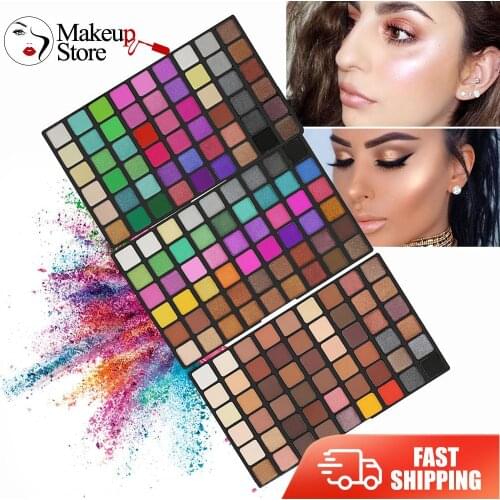 POPFEEL 162 Colors Eyeshadow Palette Set Pro Pearly Matte Eye Cosmetic Tools for Dating Party Kit Makeup Tool