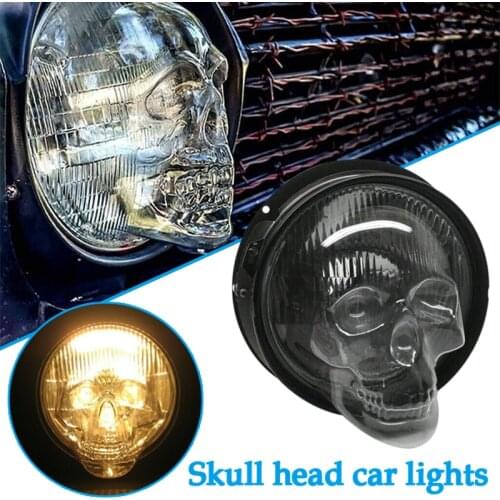 Skull Headlight Covers for Car Truck Auto Decorative Protective Head Lamp Cover Accessory XR-Hot