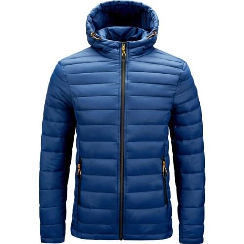 Autumn And Winter New Large Size Mens Hooded Cotton Padded Jacket Light Jacket Patting Cotton Padded Jacket