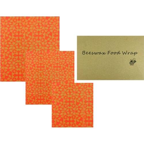 Beeswax Reusable Food Wraps Sustainable Plastic Free Food Storage Organic Beeswax Wrap Cling Wrap Replacement for Sandwich