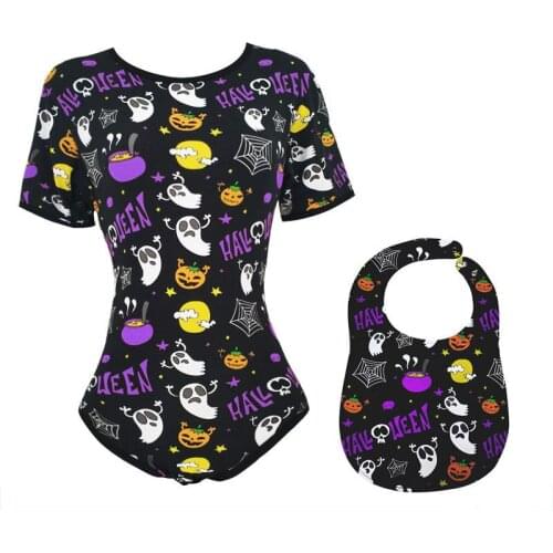 Ddlg Sexy Onesies Pajamas - ABDL Halloween Printed Romper ddlg Adult Size Open Crotch Pajamas