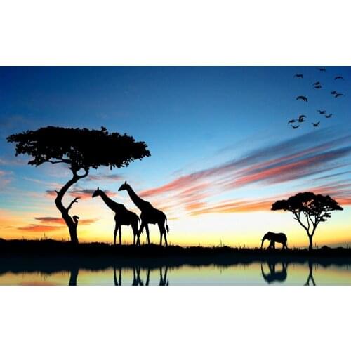Africa Safari Art Film Print Silk Poster Home Wall Decor 24x36inch
