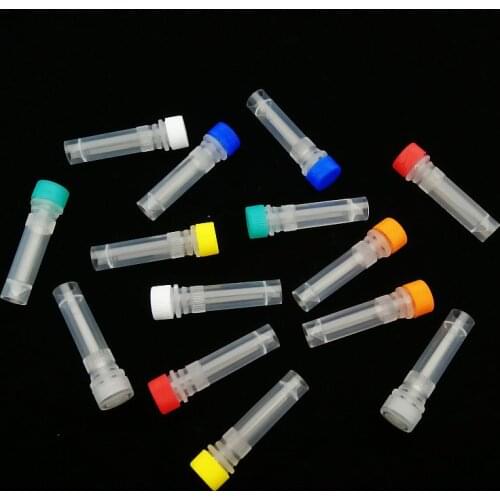 500pcs/lot 1.5ml Plastic Plastic freezer tube with silicone gasket,Lab Frozen storage tube subpackage vial
