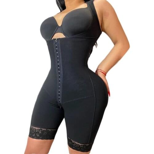 Post Surgica and Postpartum Recovery Thick Strap Guitara Faja Tummy Control Slimming Body Shaper Waist Trainer Reductive Shorts