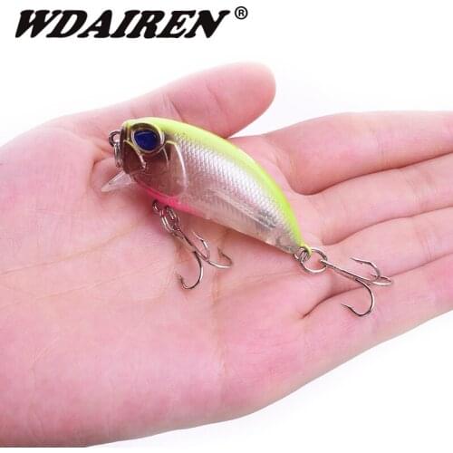 WDAIREN 50mm 7g Hard Bait Minnow Fishing Lures Bass Crankbait Wobblers Artificial Baits for pike Swimbait Fishing tackle WD-593