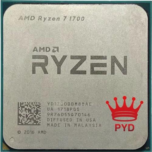 AMD Ryzen 7 1700 R7 1700 3.0 GHz Eight-Core Sixteen-Thread CPU Processor YD1700BBM88AE Socket AM4