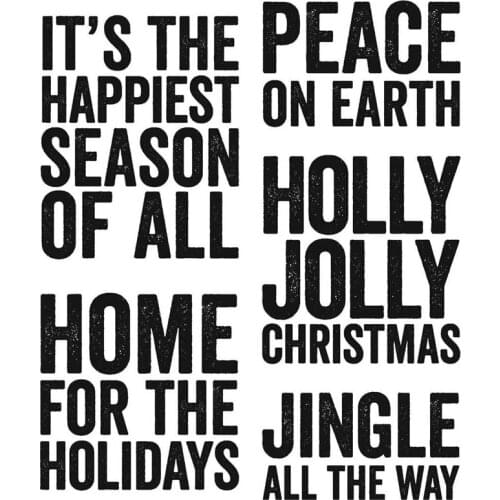 Clear Stamps Peace On Earth Holly Jolly Christmas Words Sentence For DIY Scrapbook Photo Album Craft Card 2021 New