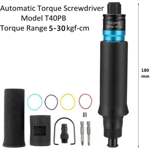 T40PB Diameter 29mm High Torque Straight Air Screwdriver Pneumatic Screw Assembly Tool Light Weight Air Adjustable Screwdriver