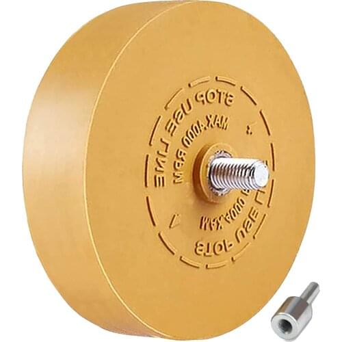Decal Remover Eraser Rubber Wheel 4 Inch Car Sticker Pin Stripe Adhesive, Vinyl, Graphics Removal Tool with Drill Adapter Kit