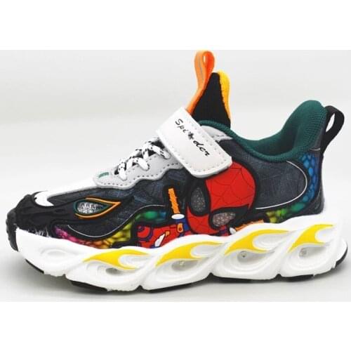Disney childrens cartoon spiderman boys and girls casual shoes sports shoes non-slip soft bottom student running shoes