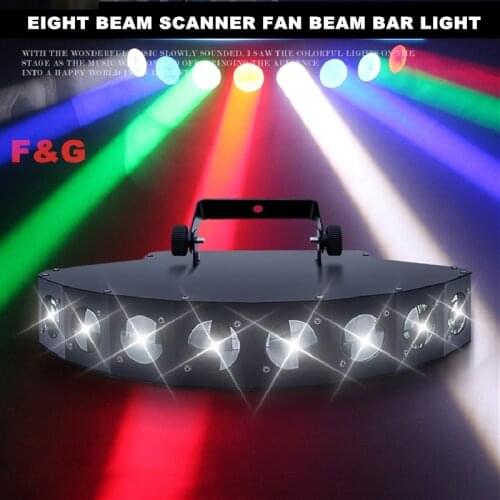 Hoge helderheid acht-beam Scanner fan beam bar lichtstraal laser RGBW scanner dj club disco light Acht Ogen LED Beam Lamp