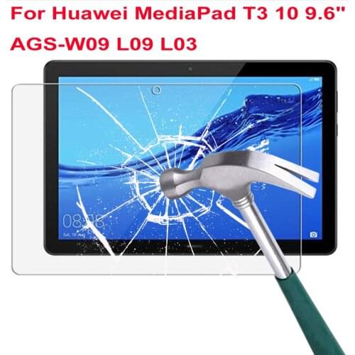 Tempered Tablet Glass film For Huawei MediaPad T3 10 Protective film 9.6 inch AGS-W09 L09 L03 Scratch resistant Screen Protector