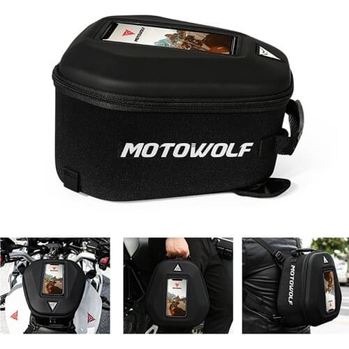 MOTOWOLF Motorcycle tank bag motorbike oil fuel tank bag Magnetic Tank Bike saddle bag motorcycle bag big screen for phone / GPS