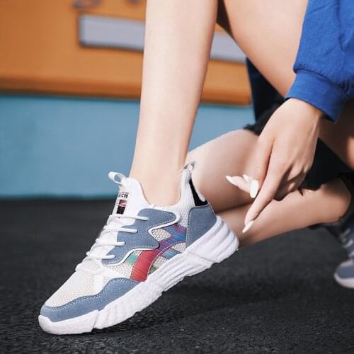 Women Casual Sneakers Blue Platform 2021 Fashion Spring Outdoor Running Sports Shoes Comfortable Breathable Plus Size 42