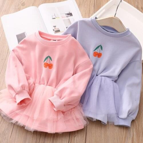 2021 Autumn Spring Casual Slim 2 3 4 5 6 7 8 9 10 Years ChildrenS Special Design Lace Patchwork Sweatshirt For Kids Baby Girls