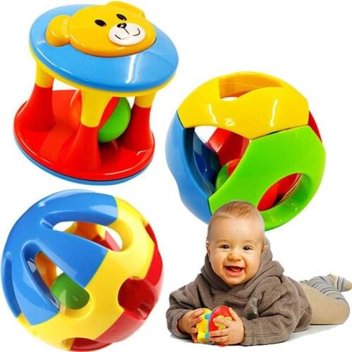 3pcs Baby Toy Fun Little Loud Jingle Ball Ring Develop Baby Intelligence,Training Grasping Ability Rattles Baby Toys 0-12 Months