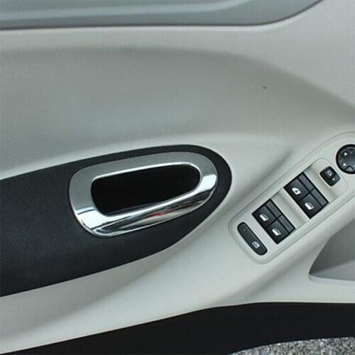ABS Chrome For Citroen Elysee 2014 2015 2016 Accessories Car Door Handrail Switch Frame Cover Trim Sticker Car Styling 4Pcs