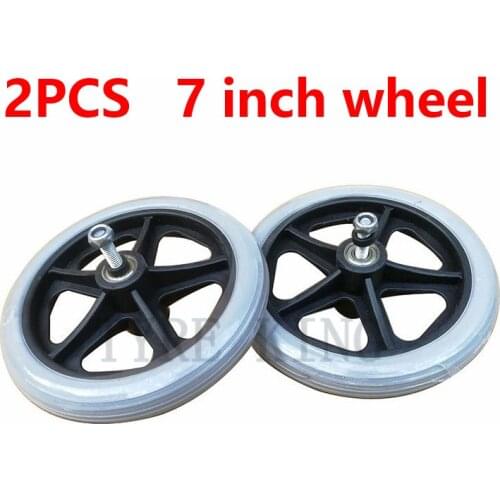 Wheelchair Accessories Front Wheel 7 Inch Front Small Wheel Universal Wheel Tyre Solid Tire Wheelchair Front Wheel