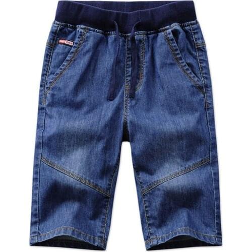 2019 summer new childrens pants boys denim shorts childrens wear childrens big childrens shorts childrens pants cropped tro