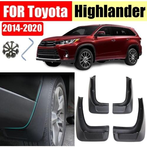 For Highlander Mudguards Fender Highlander Mudguard Mud flaps Splash Guard Mudflap car accessories Front Rear 4 pcs 2014-2020