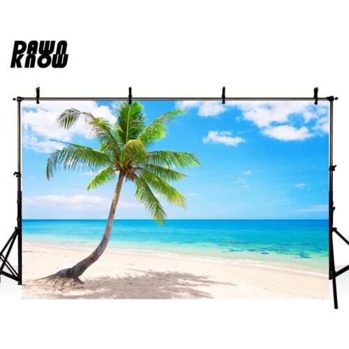 DAWNKNOW Tree Sea Photography Background For Wedding Sand Seaside Photo Shoot Backdrops For Children Photo Studio Customize G588