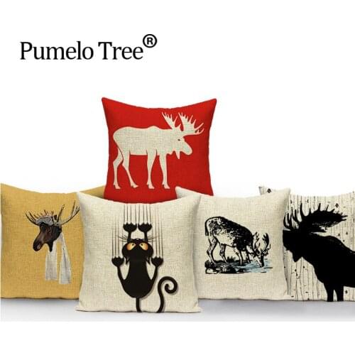 Cartoon animal Decorative soft seat car Cushion Covers Square cute cat Home linen pop style wave fresh pure suit cushion almohad