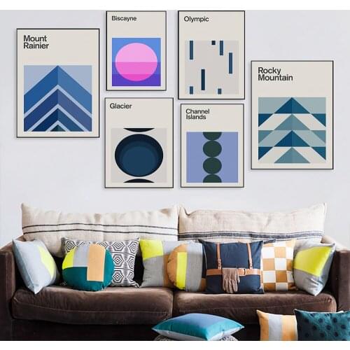 World National Park City Travel Poster Abstract Minimalist Art Print Miami Washington Canvas Painting Nordic Wall Pictures Decor