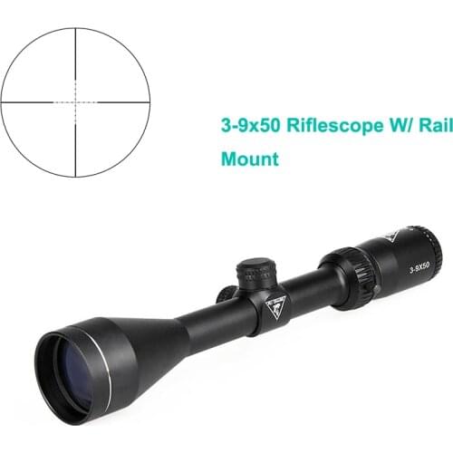 FLY SHARK Tactical 3-9x50 hunting scope adjustable riflescope optical sight scope for shotgun w/11mm 20mm Rail Mount gz10334
