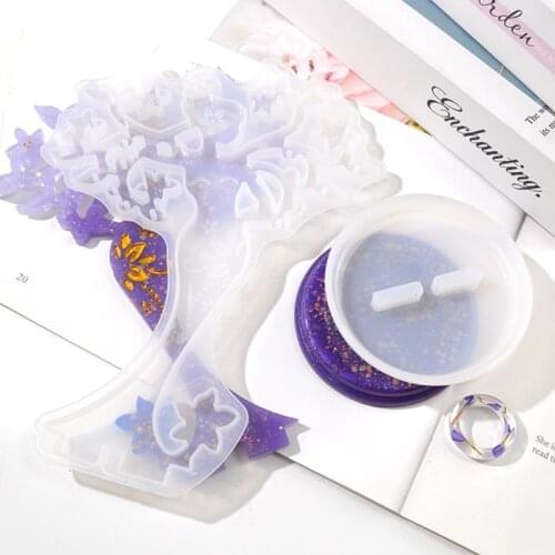 Epoxy Resin Molds Jewelry Holder Organizer Molds Silicone Making Tools Easy Clean Craft Molds Unique Birthday Gifts Fit