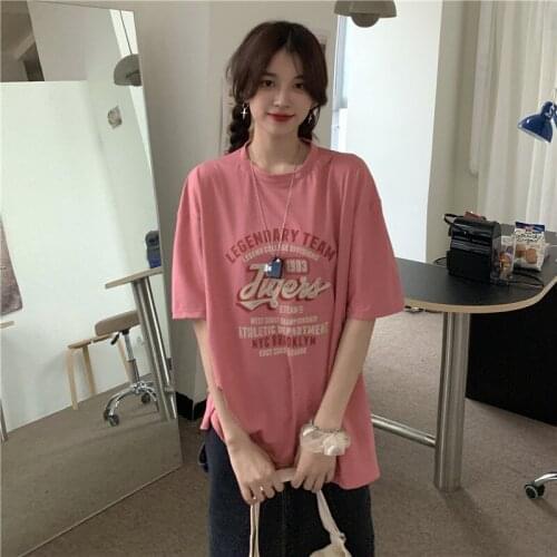 T-shirt Female Summer New Loose Short-sleeved T-shirt Design Niche Female Print Top Trend