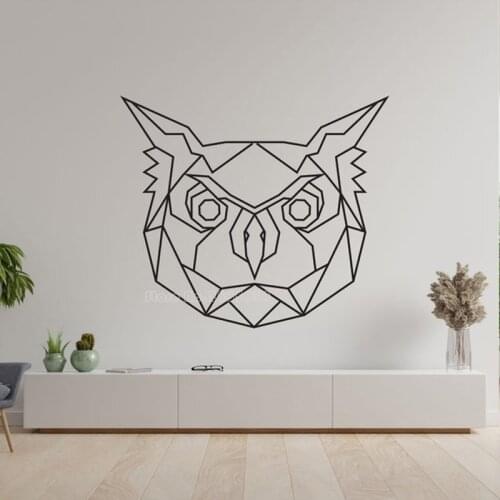 Geometric Owl Wall Sticker Decal Cute Bedroom Living Room Nursery Home Decor Animal Mural Removable Vinyl Wall Stickers LL2730